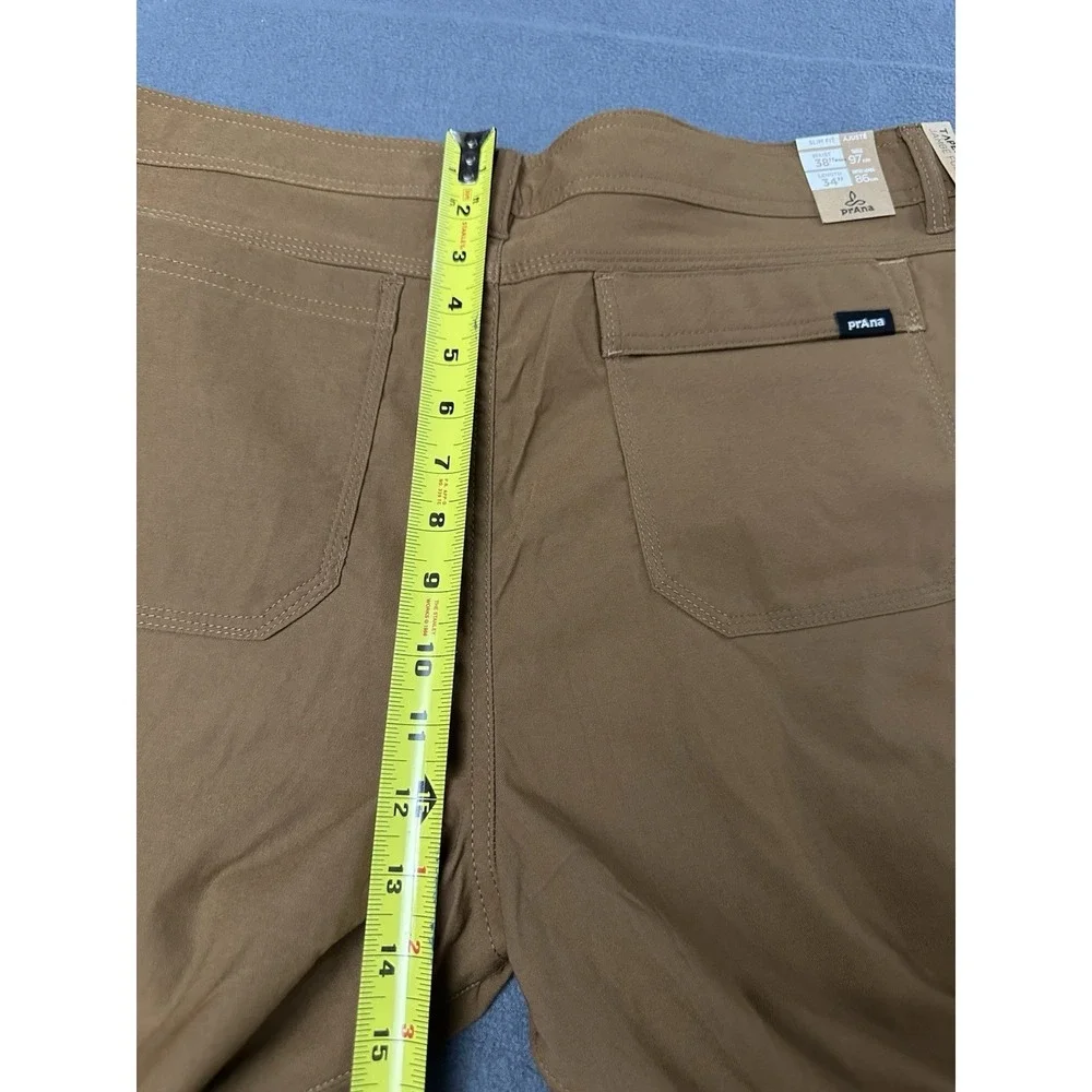 Prana Stretch Zion Slim Pants II Men's Size 38x34 Sepia Brown